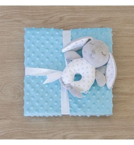 undefined, Naf Naf - Bettdecke & Kuscheltier Bubble - 80 x 110 cm - Blau, 