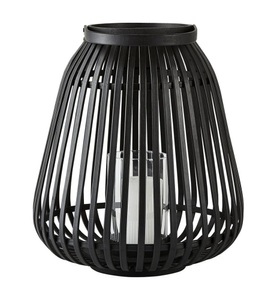 Villa Collection, Villa Collection - Laterne Bambus, 35 cm, Schwarz, Villa Collection Denmark Laterne »D:29cm schwarz«