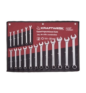 Kraftwerk - Gabelringschlüssel-Satz, 18-teilig 5.5 à 22 Mm Trousse