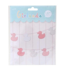 I am Creative, Papier-Girlande, Ente, rosa, I AM Creative Papier-Girlande Ente Rosa