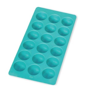 LEKUE, Lekue - Eiswürfelform - Türkis, Eiswürfelbehälter rund 23x11.8x3.2cm türkis