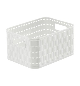 Rotho, Rotho Aufbewahrungskorb COUNTRY A6 / 2, ROTHO - Aufbewahrungskorb COUNTRY - weiss - Kunststoff - 14/18/9.5 cm