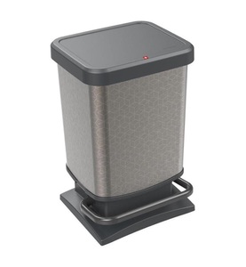 undefined, Rotho - Treteimer Paso 20 l, Grau, ROTHO Mülleimer »Paso 20L grau«, 1 Behälter