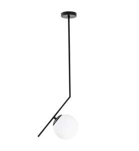 Home, Home - Hängelampe - Schwarz, Hängelampe Dolunay 143-AV, schwarz, ein Glasschirm