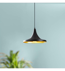 Home, Home - Hängelampe - Schwarz, Hängeleuchte Berceste 193-S Ø30cm schwarz/gold