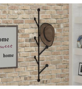 Home, Home - Wand-Garderobe Ponpon - Schwarz, WOODY FASHION Garderobenleiste »22 x 94 x 5 cm 6 Haken, Schwarz«