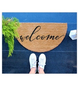 Home, Home - Fussmatte Welcome - Beige und Schwarz, 