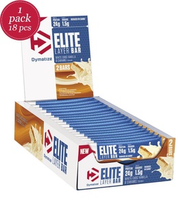 Dymatize nutrition, Dymatize Nutrition - Dymatize - Riegel Elite Layer Bar White Chocolate Vanilla & Caramel 18 x 60g New, 