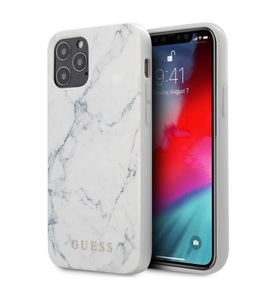 Apple, Guess - iPhone 12 Pro Max Hardcase Hülle Marble (GUHCP12LPCUMAWH) - Weiss, 