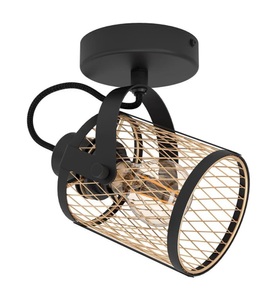 Eglo, EGLO - Spot DELLOW - Metall - schwarz/gold - 11/18/20 cm, Eglo Spot Dellow