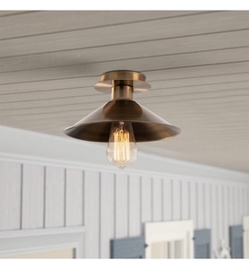 Home, Home - Hängelampe Berceste - Bronze, Deckenlampe Berceste N-662 1-flg. Ø24cm gold antik