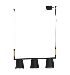 undefined, Eglo - Hängeleuchte Hl/3 E27 Schwarz 'Lacey, Eglo Lampada a sospensione Lacey