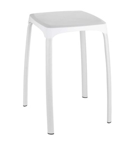 undefined, Wenko - Badhocker Losani, Weiß, Wenko Badhocker , Losani , weiss, Alufarben , Metall, Kunststoff , 29x46x29 cm , matt, lackiert , ohne Armlehne, ohne Rückenlehne, rostfrei , 004332011302