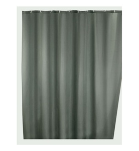 Wenko, Wenko - Anti-Schimmel Duschvorhang Uni Grey 180 x 200 cm waschbar - Grau, WENKO Duschvorhang