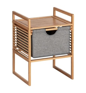undefined, Wenko - Bahari Beistelltisch mit herausnehmbarer Schublade und Regal, WENKO Beistelltisch »Bahari«, BxTxH: 40x40x56 cm, aus Bambus