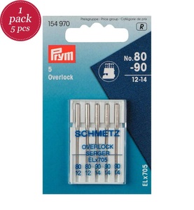 Prym, Prym - Nähmaschinennadel Microtext Nr. 80-90 5 Stück, Prym Nähmaschinennadel Overlock NM80 - 90, SB5
