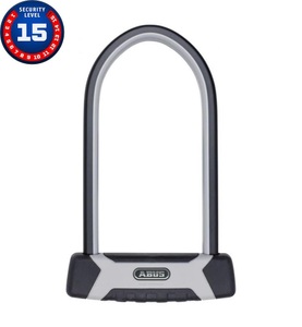 ABUS, ABUS 540/160HB300+USH GRANIT X Plus Bügelschloss Schwarz, Grau mit Codekarte Schlüsselschloss, 