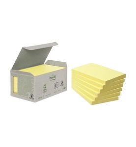 3m, 3M - ™ - Post-it® Recycling Notes 655-1B 127 x 76 mm, 3M Post-it Haftnotizen Recycling, 126mm x 76mm, gelb, 655-1B, (6 x 100 Blatt)
