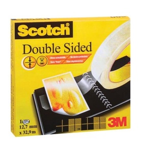 3m, 3M - ™ - Scotch® doppelseitiges Klebeband 6651233K, Scotch Klebeband doppelseitig, 12mm x 33m, permanent, 665/1233