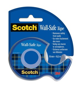 3m, 3M - Scotch® Wall Safe Klebeband 183-EFDG, Scotch Wall Safe Tape, 19mm x 16,5m, inkl. 1 Tape, 183-EFDG