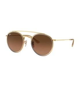Ray-Ban, Ray-Ban - Sonnenbrille Round Double Bridge - Gold, 