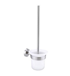 Tesa, tesa MOON Klobürsten-Garnitur Klebstoff Metall, tesa Toilettengarnitur Moon Weiss/Silber