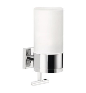 Tesa, Tesa - DELUXXE Seifenspender Wandhalterung, inkl. Klebelösung, tesa Seifenspender-Set Deluxxe 230 ml, Silber/Weiss