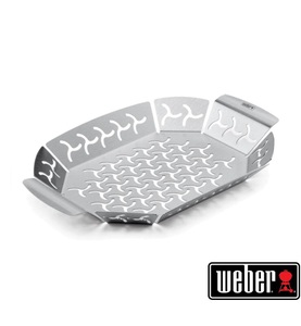 undefined, Weber 6677 Teller und Geschirr, Weber Premium-Grillkorb klein ? Weber Grillplatte/Grillrost ? Edelstahl