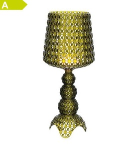 KARTELL, Kartell Mini Kabuki - LED-Tischlampe, grün, Bodenleuchte Mini Kabuki LED plastikmaterial grün / LED - Kartell grün en plastikmaterial