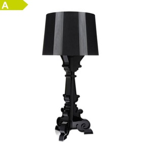 KARTELL, Kartell Bourgie - LED-Tischleuchte, schwarz, Tischleuchte Bourgie plastikmaterial schwarz / H 68 bis 78 cm - Ferruccio Laviani, 2004 - Kartell schwarz en plastikmaterial