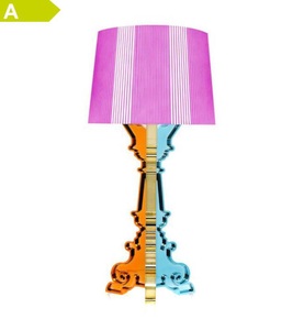 KARTELL, Kartell-Bourgie Lampe, Fuchsia, Tischleuchte Bourgie plastikmaterial rosa pink - Kartell rosa en plastikmaterial