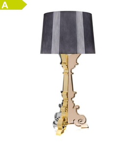KARTELL, Kartell-Bourgie Lampe, Titanium, Tischleuchte Bourgie plastikmaterial metall titan - Kartell metall en plastikmaterial