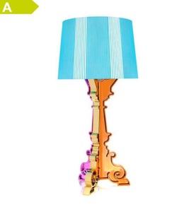 KARTELL, Kartell-Bourgie Lampe, hellblau, Tischleuchte Bourgie plastikmaterial blau azurblau - Kartell blau en plastikmaterial