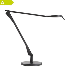 KARTELL, Kartell Aledin Tec - LED-Tischleuchte, schwarz, Tischleuchte Aledin TEC LED plastikmaterial schwarz / LED - Flacher Diffusor / Version mattlackiert - Kartell schwarz en plastikmaterial