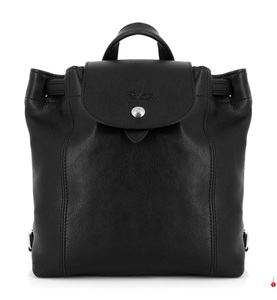 Longchamp, Longchamp - Leder-Rucksack Le Pliage Cuir XS - Schwarz, 