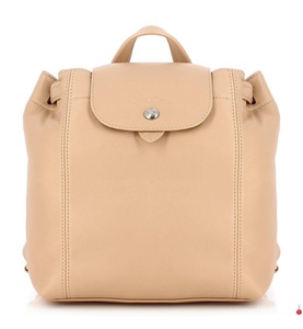 undefined, Longchamp - Leder-Rucksack Le Pliage Cuir XS - Beige, 