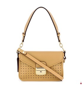 undefined, Longchamp - Leder-Schultertasche Mademoiselle Beige - Beige, 