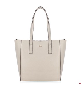 Michael Kors, Michael Kors - Leder-Shoppingtasche Junie Large - Hellgrau, 