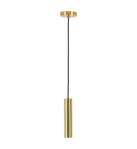House Nordic - Paris Pendelleuchte - Messing mit einer 120 cm langen Stoffkordel