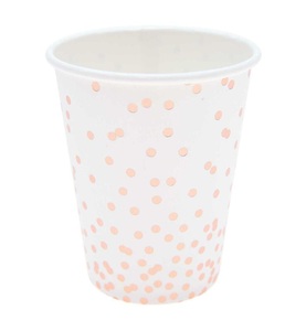 RICO Design, RICO DESIGN - Pappbecher 200 ml 12 Stück, Pink/Weiss, Rico Design Becher 200 ml 12 Stück, Pink/Weiss