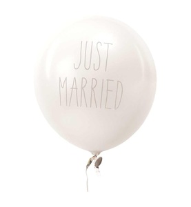 undefined, Ballons Just Married bedruckt, Rico Design Luftballon Just Married Ø 30 cm, 12 Stück, Weiss