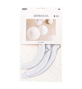 RICO Design, RICO DESIGN - Lampion-Set 3-teilig, Weiss, Rico Design Lampion-Set 3-teilig, Weiss