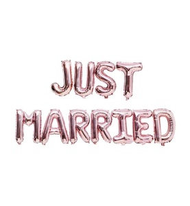 undefined, Folienballon Set Just Married, Rosa, Folienballon Set Just Married, Rosa