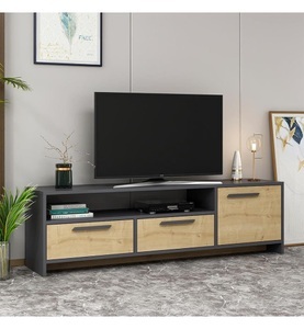 undefined, Home - TV Stand - Braun und Dunkelgrau, 