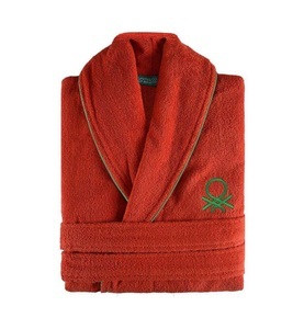 undefined, Benetton - Bademantel M/L 360 g 100% Baumwolle Regenbogen Rot, 