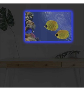 undefined, Home - Dekoratives Leinwandbild LED, 45 x 70 cm - Multicolor, 