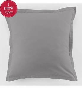 undefined, Home - 2er-Set Kopfkissenbezüge - 63 x 63 cm - Anthrazit, 