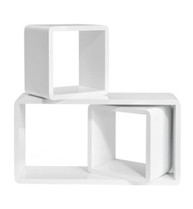 SONGMICS, Songmics - Wandregale, 3er Set, Weiss LWS50WT, SONGMICS Wandregal »3er Set aus MDF«