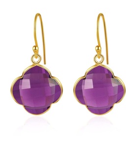 Ailoria, Ailoria - Ohrringe Capucine - Gold und Violett, 