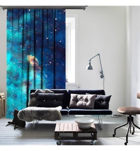 Home, Home - Vorhang - 140 x 260 cm - Marinblau und Türkis, 